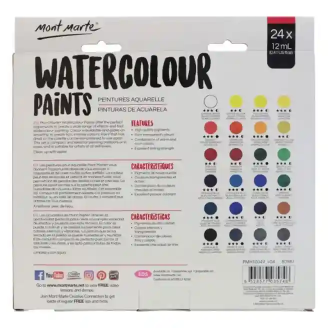 Набор акварельных красок Watercolour Paints 24 цв х 12 мл
