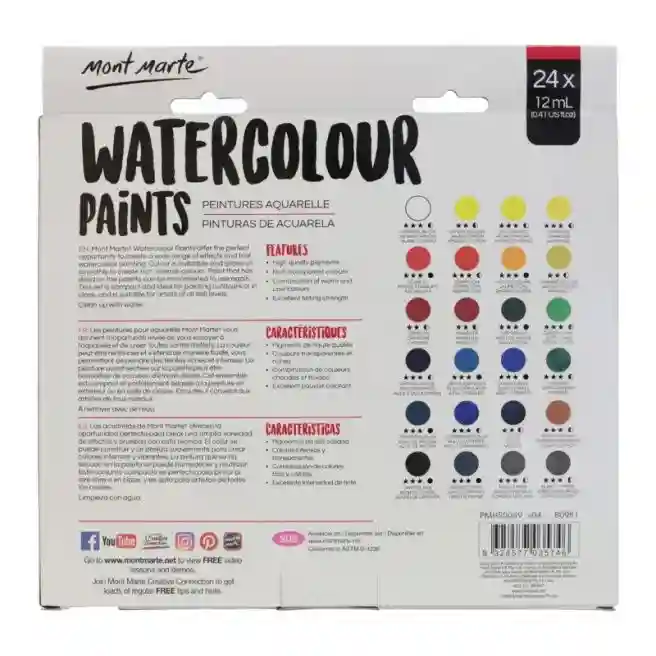 Набор акварельных красок Watercolour Paints 24 цв х 12 мл