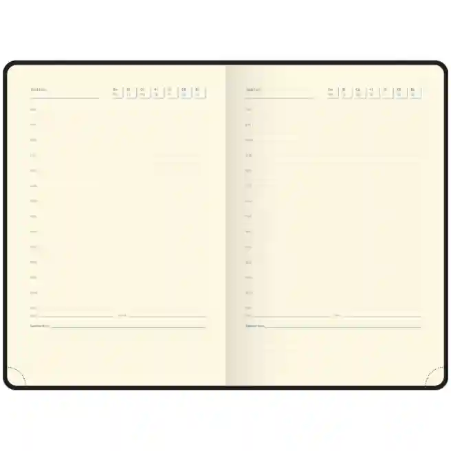 Agendă nedatată, A5, 136 foi Berlingo PU "DoubleWhite", margine argintie, cu elastic, albă