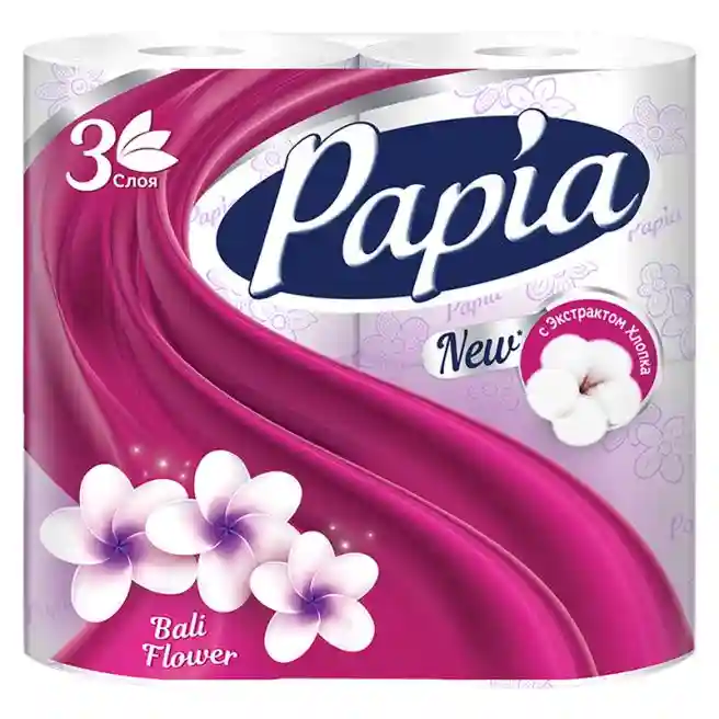 Hirtie igienica Papia, White 4 role, 3 straturi,aromatizata