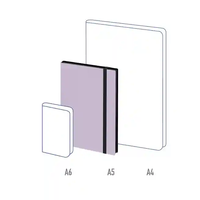 Carnet notițe A5 80 foi Berlingo PU "Instinct", margine neagră, negru/mov, cu elastic