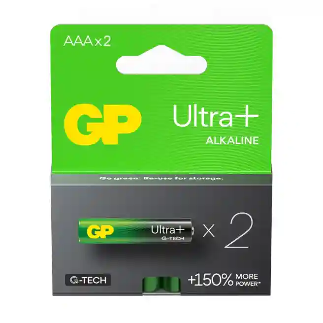 Батарейка GP AAA Ultra Plus Alkaline (в блистере 2 шт)