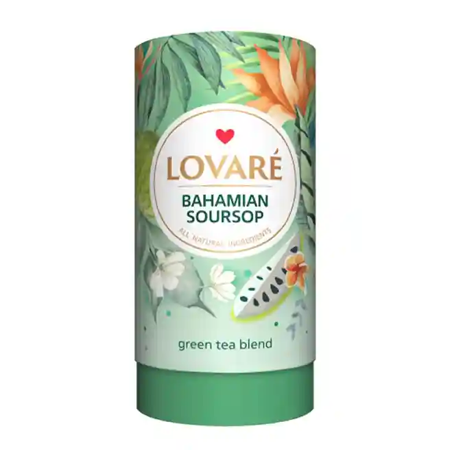 Чай LOVARE Bahamian Soursop 80 гр заварной, зеленый (ветивер, лепестки бархатцев)