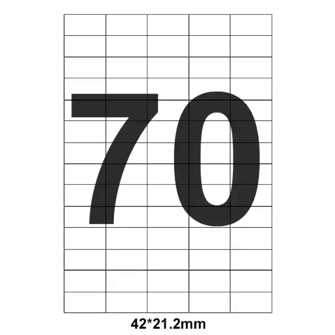 Etichete autoadezive A4, 70 buc., 42x21.2mm (100 foi) - Moldova