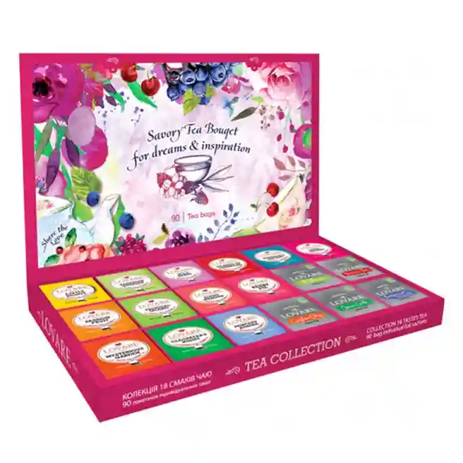 Чай LOVARE Set GREAT PARTY 90 пак, зеленый, черный, купажные сорта