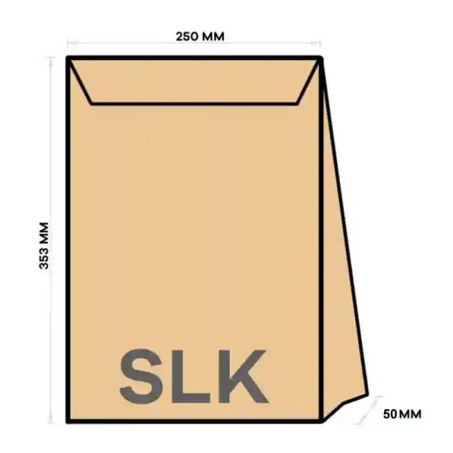 Plic B4 SLK, craft, 250x353x50, cu fund expansiv