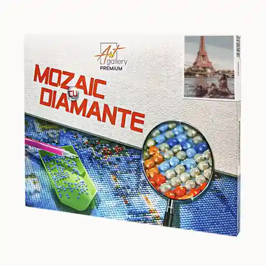 Picnic pe malul Senei, 30x40 cm, mozaic cu diamante