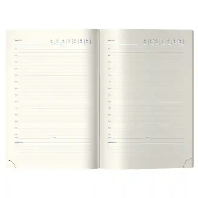 Agendă nedatată, A5, 136 foi Berlingo PU "Scenic", margine mentă