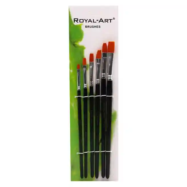Набор из 6 кисточек Royal-Art, плоские