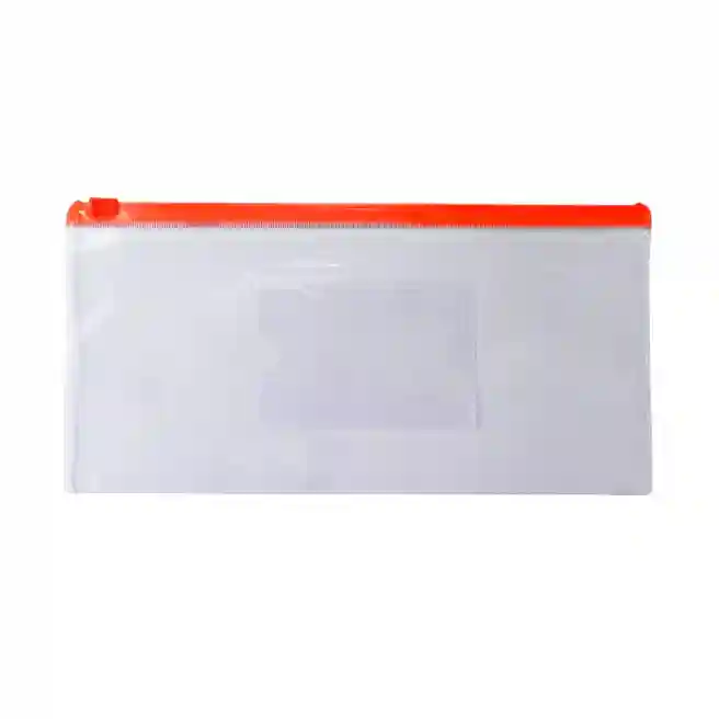 Папка-ZIP DL OfficeLine, прозрачная, глянцевая, красная