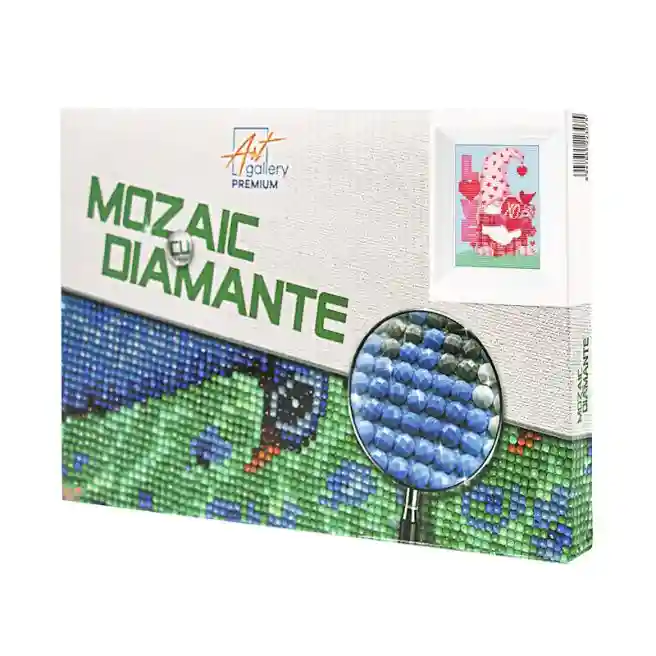 Pitic îndrăgostit, 20x30 cm, mozaic cu diamante