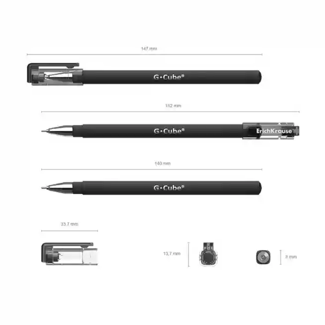 Ручка гелевая Erichk Krause G-Cube 0,5 mm, черный