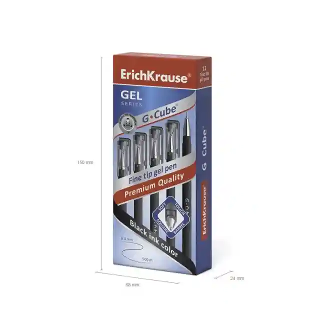 Ручка гелевая Erichk Krause G-Cube 0,5 mm, черный