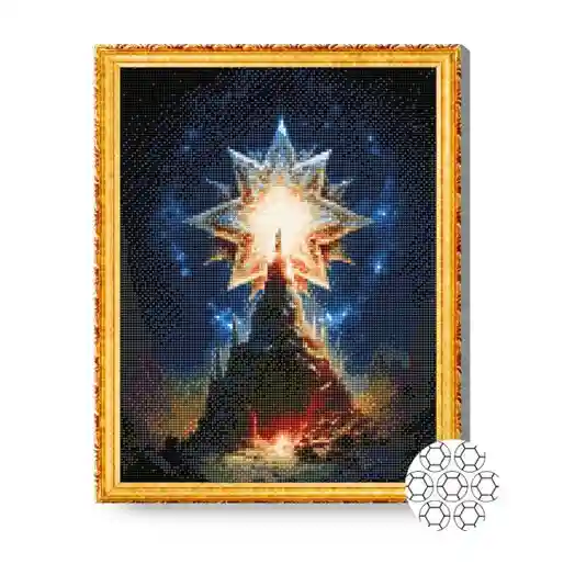 Steaua fantastică, 40x50 cm, mozaic cu diamante