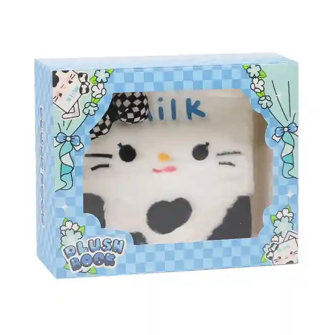 Записная книжка A5 плюшевая, в коробке, Milky