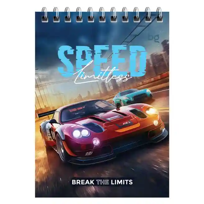 Blocnotes A6 40 foi pătrățele BG "Supercar"