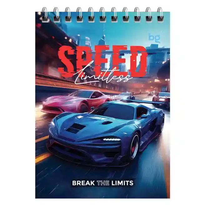 Blocnotes A6 40 foi pătrățele BG "Supercar"
