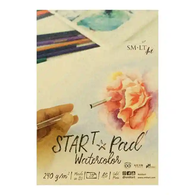 SMLT Скетчбук для акварели А5 START 20л, 240 г