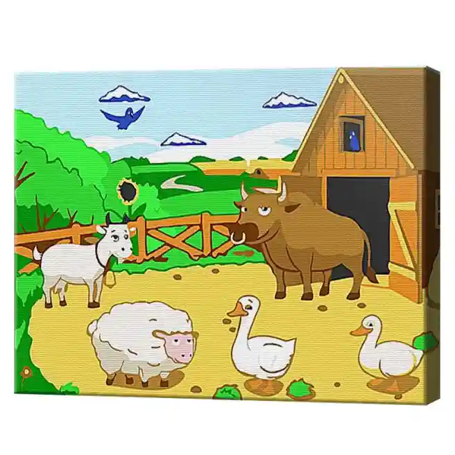 Ферма летом 20x30 см, картина по номерам