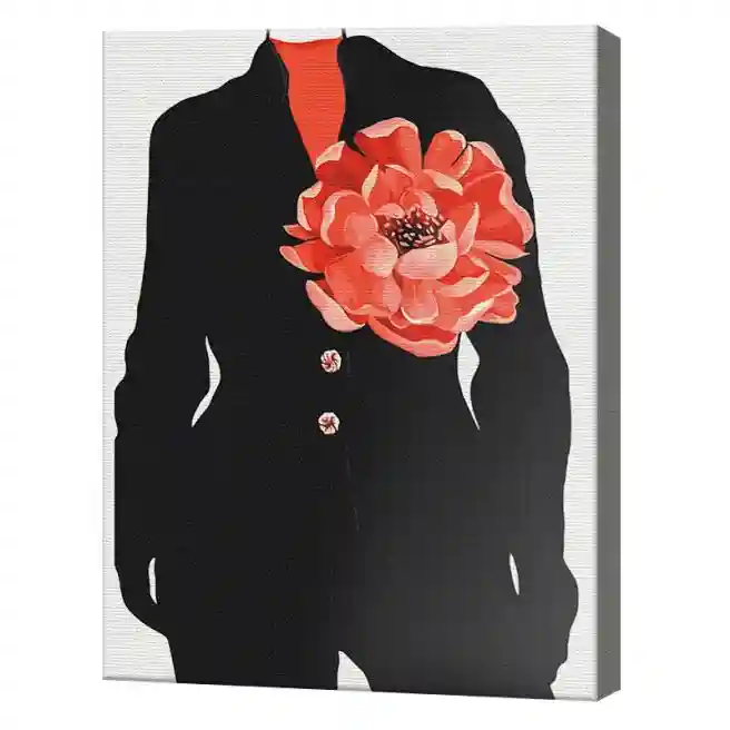Accesoriu floarea, 40x50 cm, pictură pe numere