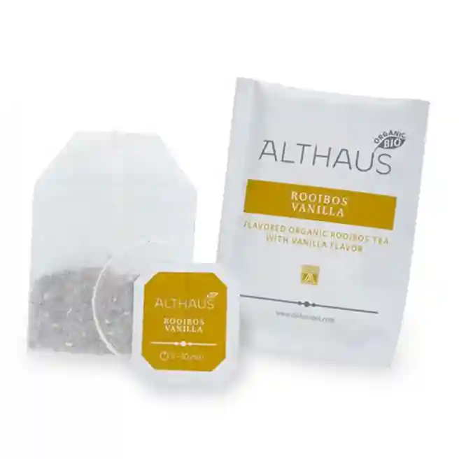Ceai de plante Althaus Rooibos Vanilla, rooibos și vanilie, 20 pliculețe