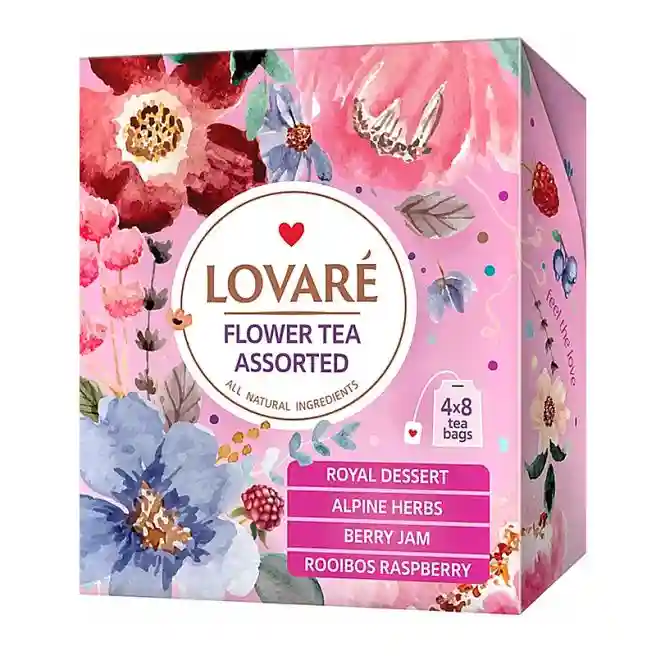 Чай LOVARE Flower Tea Assorted 32 пак, травяной-цветочный (асорти)