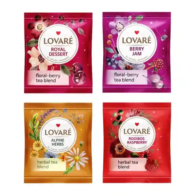 Чай LOVARE Flower Tea Assorted 32 пак, травяной-цветочный (асорти)