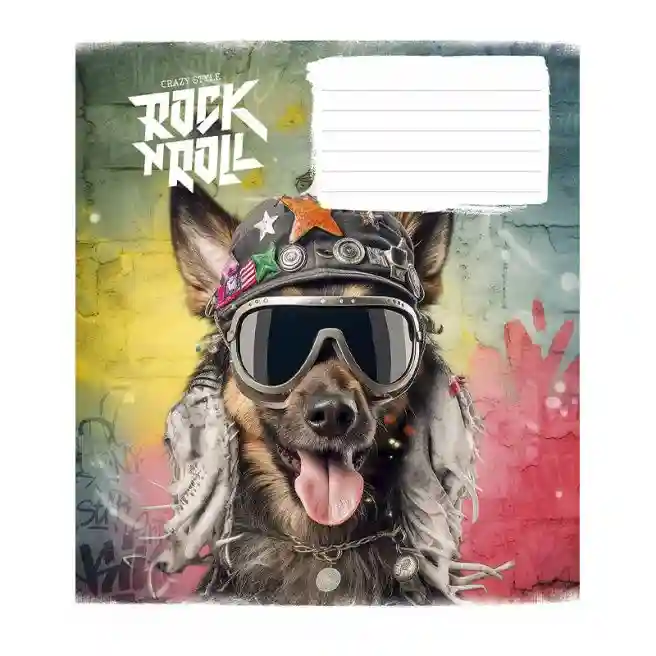 Caiet 12 foi, pătrățele, Star Rock star