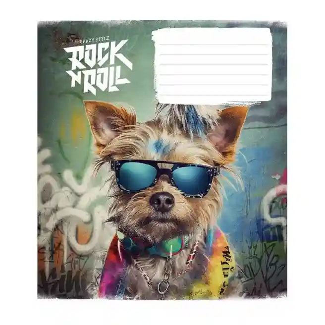 Caiet 12 foi, pătrățele, Star Rock star
