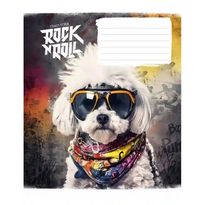 Caiet 12 foi, pătrățele, Star Rock star