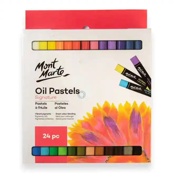 Set cretă colorată Oil Pastels, 24 culori