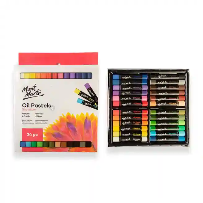 Set cretă colorată Oil Pastels, 24 culori