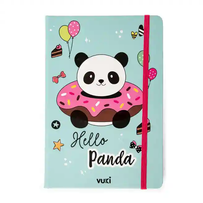 Записная книжка A5 VUKI PANDA с резинкой