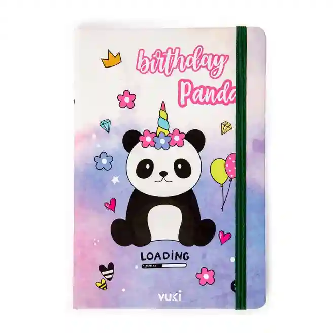 Записная книжка A5 VUKI PANDA с резинкой