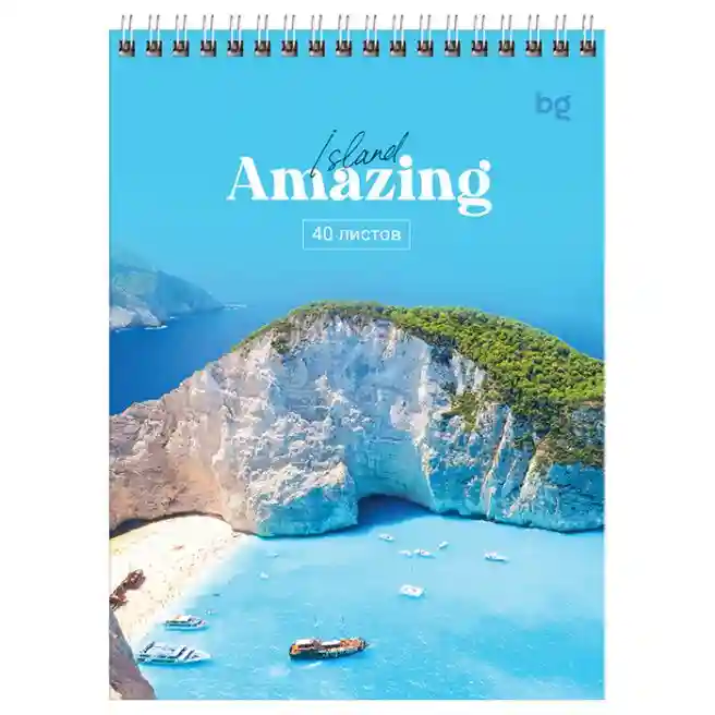 Blocnotes A5 40 foi pătrățele cu spiră BG "Amazing"