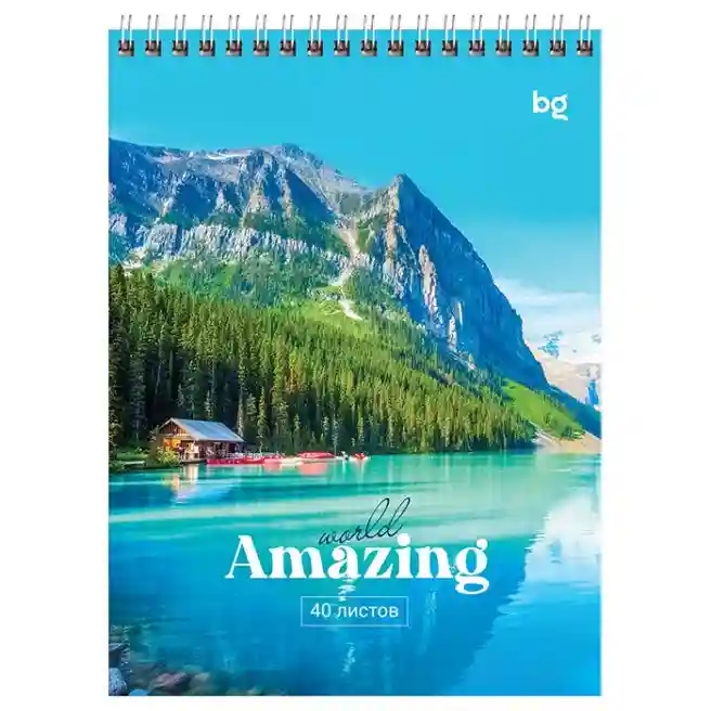 Blocnotes A5 40 foi pătrățele cu spiră BG "Amazing"