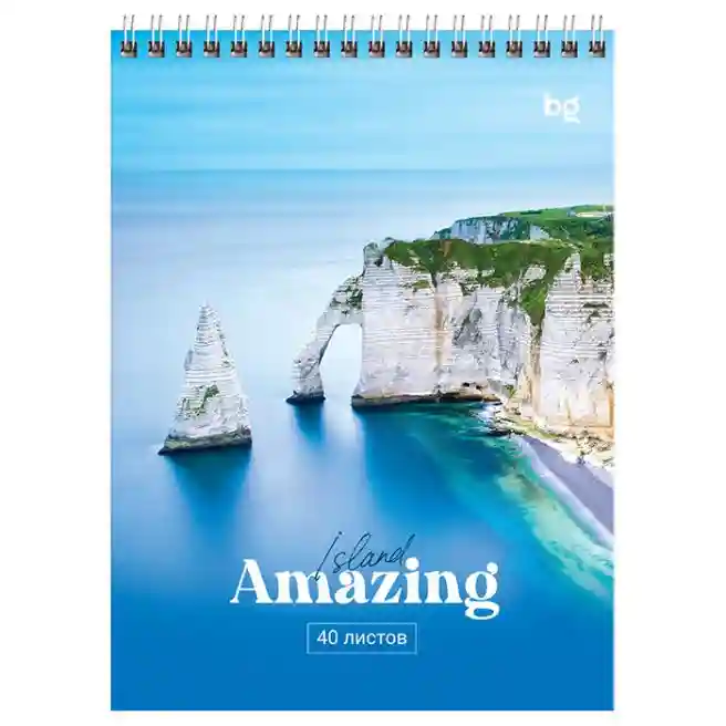 Blocnotes A5 40 foi pătrățele cu spiră BG "Amazing"