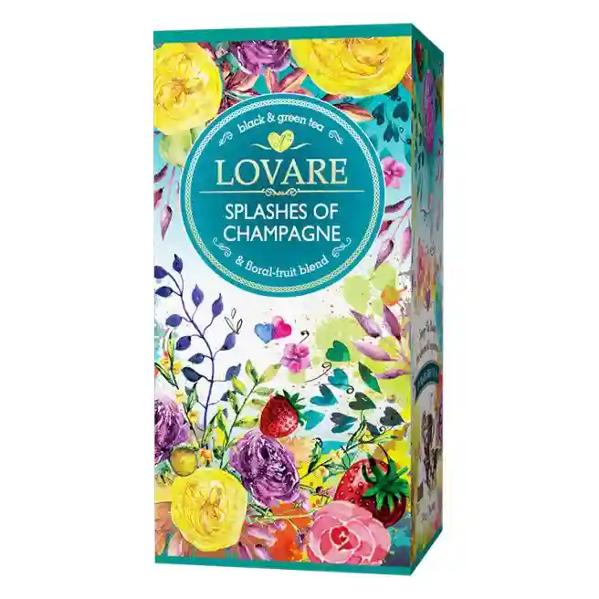 Ceai Lovare Splashes of Champagne - 24 de pachete de ceai verde și negru ceylon