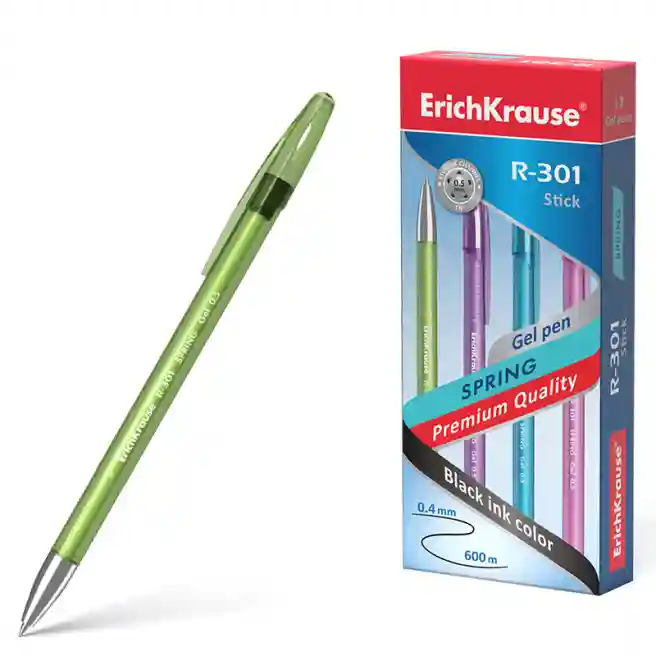Pix cu gel ErichKrause 0,5 mm R-301 Spring negru