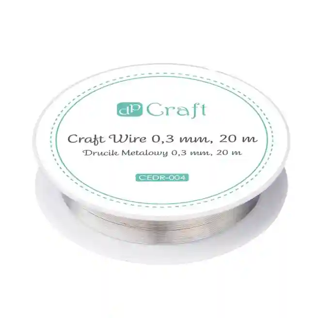 Проволока разноцветная 0,3мм 20м серебро, арт. CEDR-004