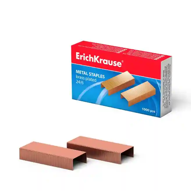 Скобы Erich Krause №24/6, омедненные