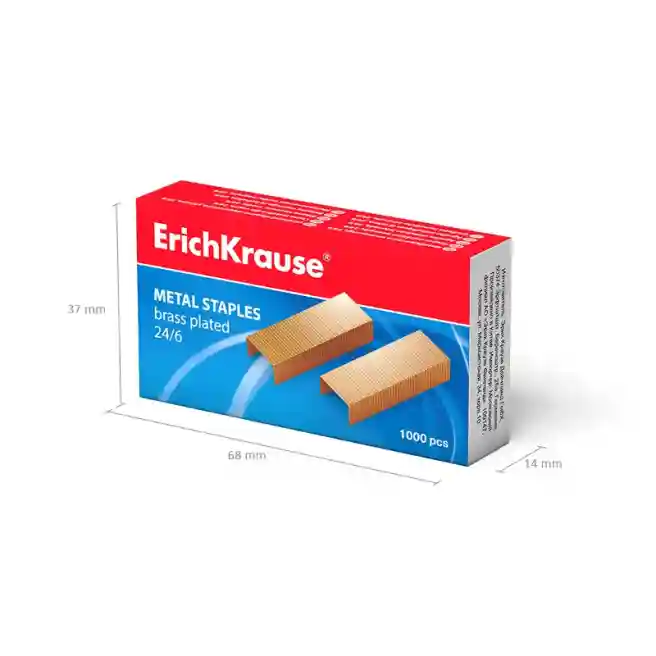 Скобы Erich Krause №24/6, омедненные