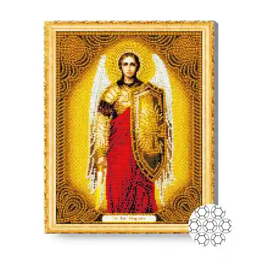 Icoană lui Arhanghel Mihail, 40x50 cm, mozaic cu diamante
