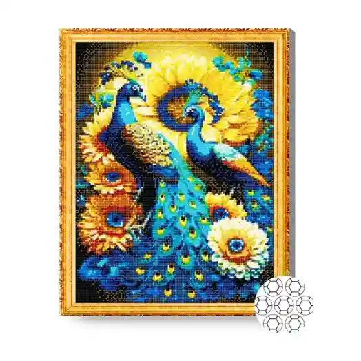 Роскошные павлины, 40x50 см, алмазная мозаика