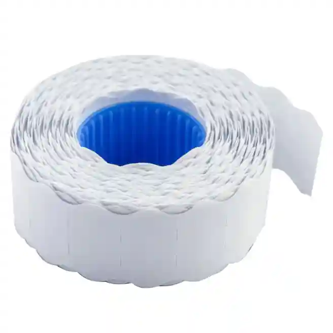 Etichete pentru prețuri înguste ondulate, 12x21mm, 1000 preturi/buc., ALBE