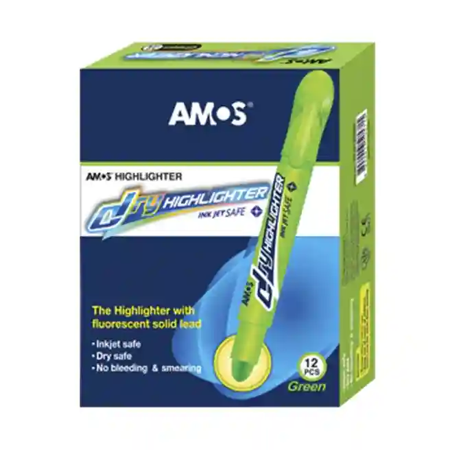 Textmarker AMOS uscat, verde