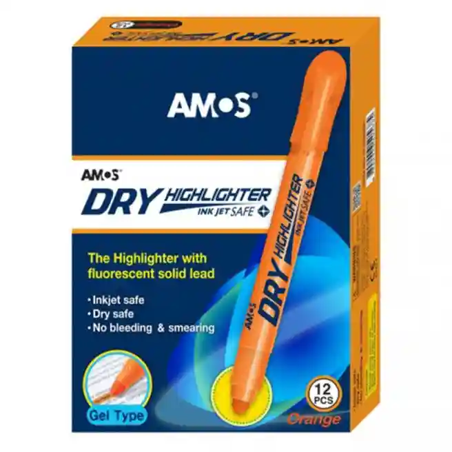 Текстмаркер AMOS сухой, оранжевый