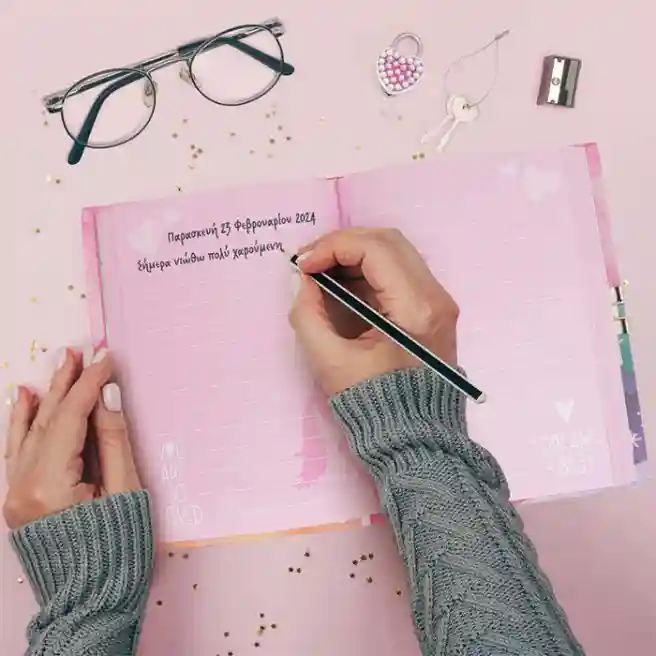 Agendă mare cu cheiță de blocare Unicorn