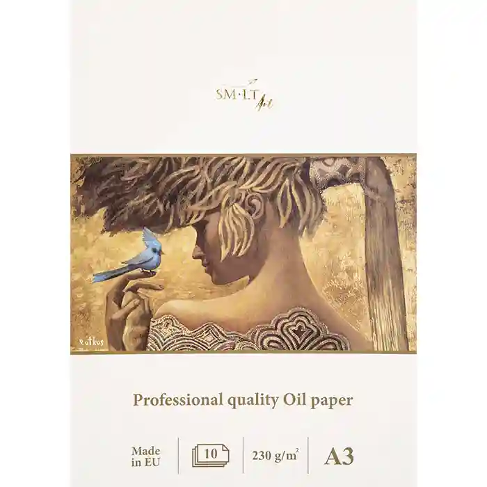 SMLT Bloc pentru pictură PRO, A5, 10 file, 230g, hârtie de in, ulei, copertă rigidă