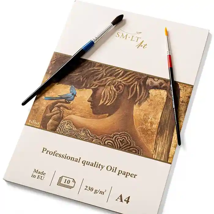 SMLT Bloc pentru pictură PRO, A5, 10 file, 230g, hârtie de in, ulei, copertă rigidă